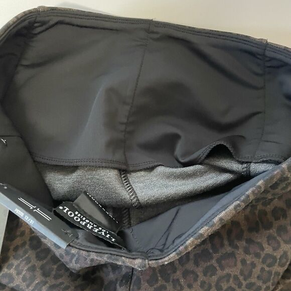 Liverpool REESE Pull On Legging 12/31 P Petite Brown Black Cheetah Slimming NEW - Picture 5 of 11